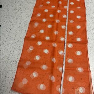 Orange Polka Dot Scarf- retro